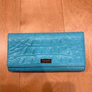 Kate Spade new turquoise blue wallet